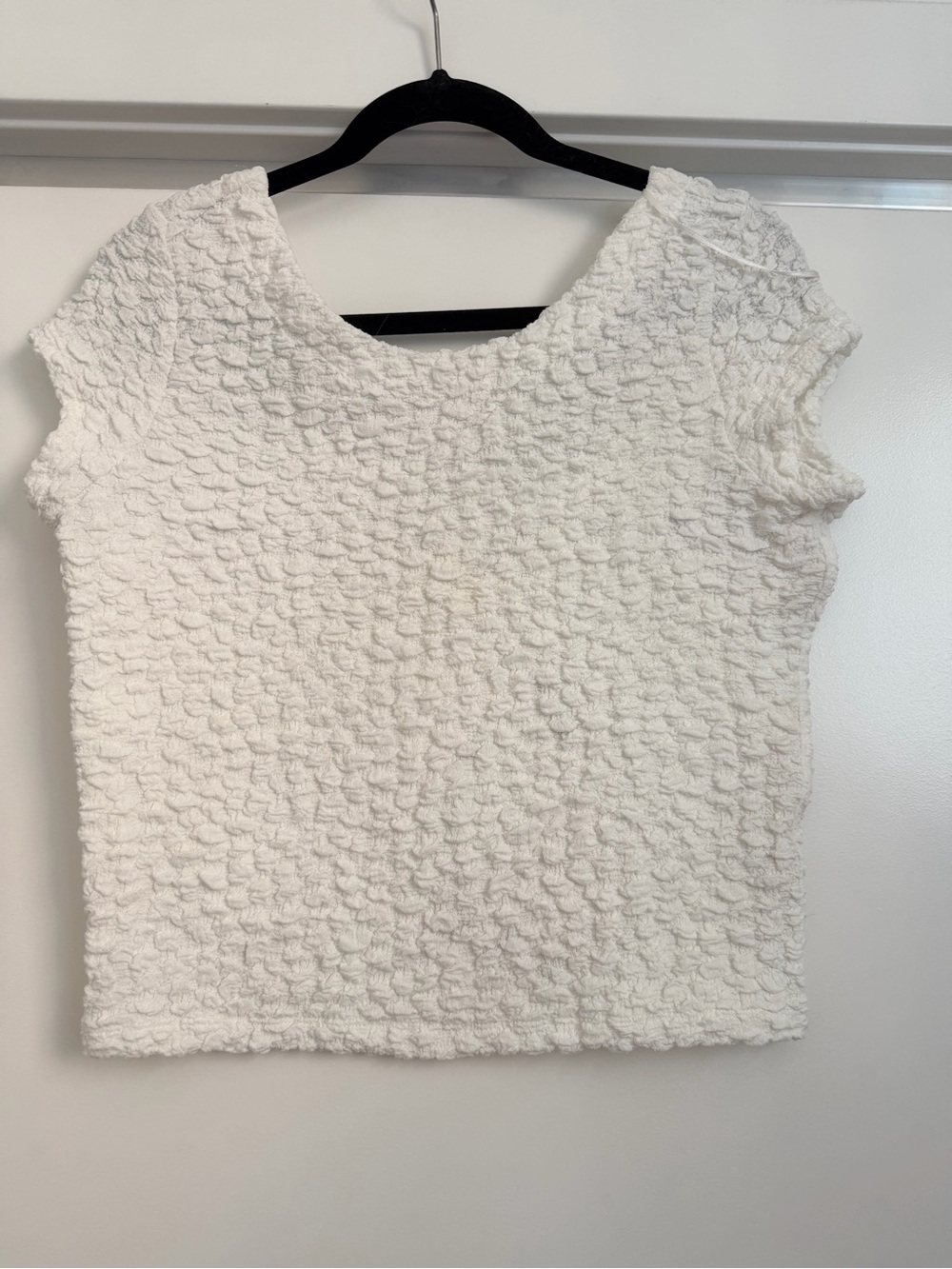 Maeve Bubble Textured Short Sleeve Top